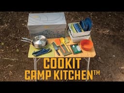 Cookit Camp Kitchen™- 47 Piece, Fully Equipped Camp Kitchen, Helping You Cook Meals at Camp