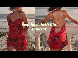 sequined thrift flip tutorial diy