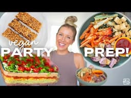 🥳 Vegan High Protein Party Snacks! (7-Layer Dip, Clif Bars, & Tofu Nuggets)