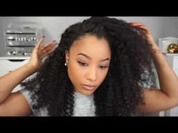 Simple Easy 10 min Hairstyle On Curly Wig  | Jaz Jackson