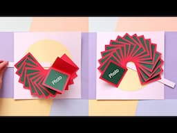 DIY Waterfall Card - Photo Spinning Wheel (16 photos) | How to make a photo album