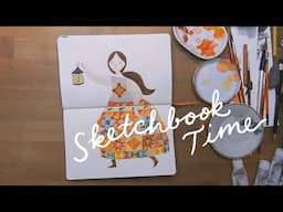 Sketchbook Time ✵ Gouache Painting in My Hand Book Artist Journal