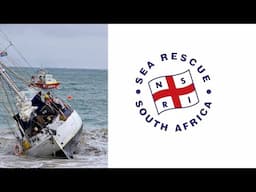 Sailing Yacht Up the Beach in Mossel Bay rescued by The NSRI