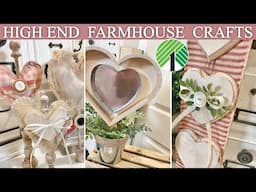 NEW (Heart) HIGH END Farmhouse Crafts | Dollar Tree Valentines DIY