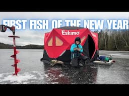 Ice Fishing A New Lake on New Year’s Day | Northern Maine