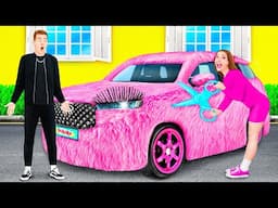 Pink Car vs Black Car Challenge by PaRaRa