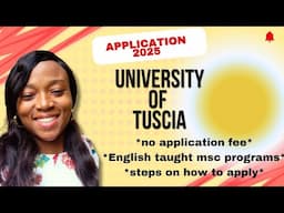 UNIVERSITY OF TUSCIA🇮🇹|INTAKE 2025|INTERNATIONAL STUDENT|STUDY IN ITALY🇮🇹