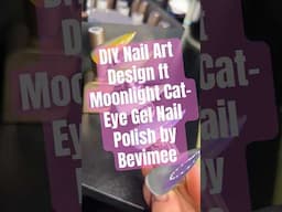 🌖✨ DIY Moonlight Cat Eye Gel Nail Polish 💅🏼 #diynailart #cateyenails