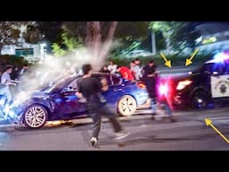 STREET RACER CRASHES MOMS NEW CAR *LOSES CONTROL ON FREEWAY*