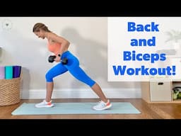 Back and Biceps Workout at Home - With Dumbbells