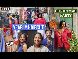 Natasha se YEARLY Haircut Karwaya  | Meri Friend Vriti Aayi Delhi Se | Christmas Party 🎉