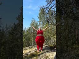 Would you try yoga in the forest? #finland #visitfinland #travelvlog