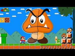 Super Mario Bros. but everything Mario Touches turns into CARTOON...