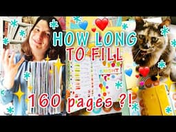 HOW LONG to FILL a SKETCHBOOK / JOURNAL?! … 😅🥳  #shorts