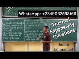 JAMB QUESTIONS ON THERMAL EXPANSIVITY (LINEAR, AREA  and VOLUME EXPANSIVITY): Question and Solution