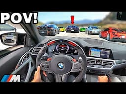 15 Minutes of Chasing Supercar Owners In A Straight Piped BMW M4 G82 [LOUD EXHAUST POV]