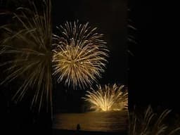 Japanese fireworks display exploding at low altitude in kakizaki 低空開花！ 2024 柿崎納涼花火大会