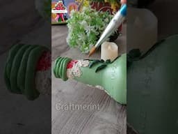 How to Make Simple Bottle Art Easy DIY #shorts #shortsfeed  #bottleart #claycraft #Craftmerint