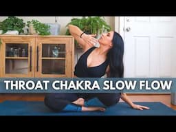 Throat Chakra Slow Flow Yoga | Creating Space For Authentic Self Expression (20 Minute Practice)