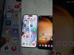 iPhone 15 vs SAMSUNG S23 ✨ app opening Animation slow motion