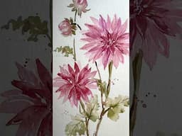 Learn to paint Dahlias #short #shortsyoutube #watercolorartist