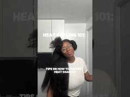 HOW TO PREVENT HEAT DAMAGE ON NATURAL HAIR #shorts #naturalhair #silkpress #blowouthair