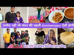 Vlog-Our12th Wedding Anniversary In London | Indian Special Breakfast Routine | Chole Bhature Recipe