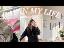 HIGH SCHOOL DAY IN MY LIFE *senior year* | grwm, workout, + studying