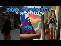 BACK TO SCHOOL SUPPLY SHOPPING + VLOG || walmart, going out to eat, movies, etc