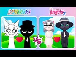 My talking Angela 2 | SPRUNKI INCREDIBOX | Wenda and Mr. Black Love | New update | Cosplay