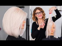 Sleek A Line Bob Haircut | Best Bob For FINE Hair | How To Cut A Classic Bob