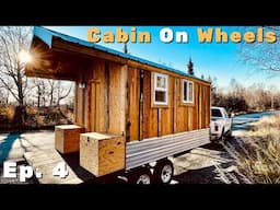 From Plywood Box To Rustic Tiny Cabin On Wheels | ASMR | Ep. 4