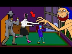 THE MAN FROM THE WINDOW VS FAMILY PHONE MAN & WOMAN! Skibidi Toilets Cartoon Animation