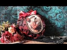 Valentine's day craft idea - DIY - decoupage - vintage gothic style