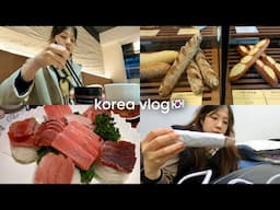 eating good *in Korea*🍣🍚 // father-daughter dates, lots of Korean speaking