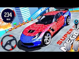 Superhero Car Mega Ramp Driving Tracks - Impossible GT Car Stunts Racing 3D - Android GamePlay