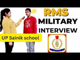 Rms school interview | Divyanshu chandauli UP SAINIK ﻿SCHOOL interview | military school interview