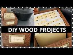 🌟DIY EASY WOOD PROJECTS TO ORGANIZE AND DECORATE YOUR HOME | DIY Recipe storage box