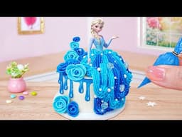 ❄️Coolest Frozen ELSA Cake ❄️Amazing Miniature Disney Princess Birthday Cake Decorating Tutorials