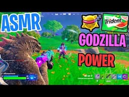 ASMR Gaming 😴 Fortnite Godzilla Power! Relaxing Gum Chewing 🎮🎧 Controller Sounds + Whispering 💤