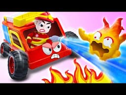 Here Comes The Fire Truck 🍬 Nursery Rhymes & Kids Songs