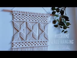 MACRAME WALL HANGING TUTORIAL - NEW PATTERN - Easy Beginner DIY - Boho Geometric - Room Decor Idea