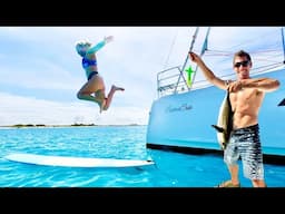 We Found Unexpected Perfect Surf and Caught Tuna for Dinner Living on our Sailboat in the Caribbean!