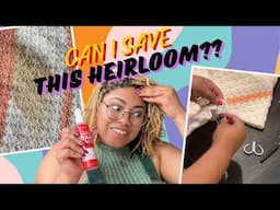 SURPRISED my cousin with grandmother's crochet heirloom | Watch her reaction! #emotional