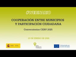 Cooperación entre municipios y participación ciudadana. Convocatorias CERV 2025