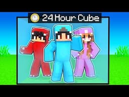 Locking Friends in a 24 HOUR CUBE in Minecraft!