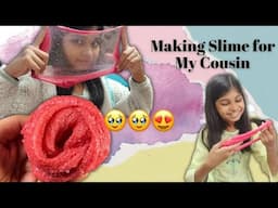 Making cloud slime with fevigum at home for my cousin | No Fevicol or glue used| 100% WORKING RECIPE