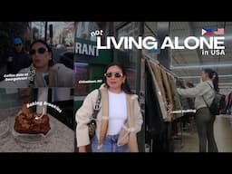 Lunch at Chinatown DC, Coffee Date at Georgetown, Thrifting, Baking Brookies | Not Living Alone EP 4