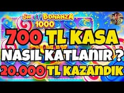 SWEET BONANZA 1000 YENİ OYUN 🍭 700 TL KÜÇÜK KASA KATLAMA TAKTİĞİ  EFSANE KOMBOLAR İLE REKOR VURGUN !