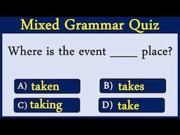 Mixed English Grammar Quiz 75:  Can You Score 25/25 In This Quiz?